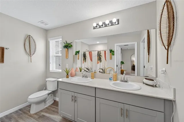 a bathroom with a toilet a sink and a mirror