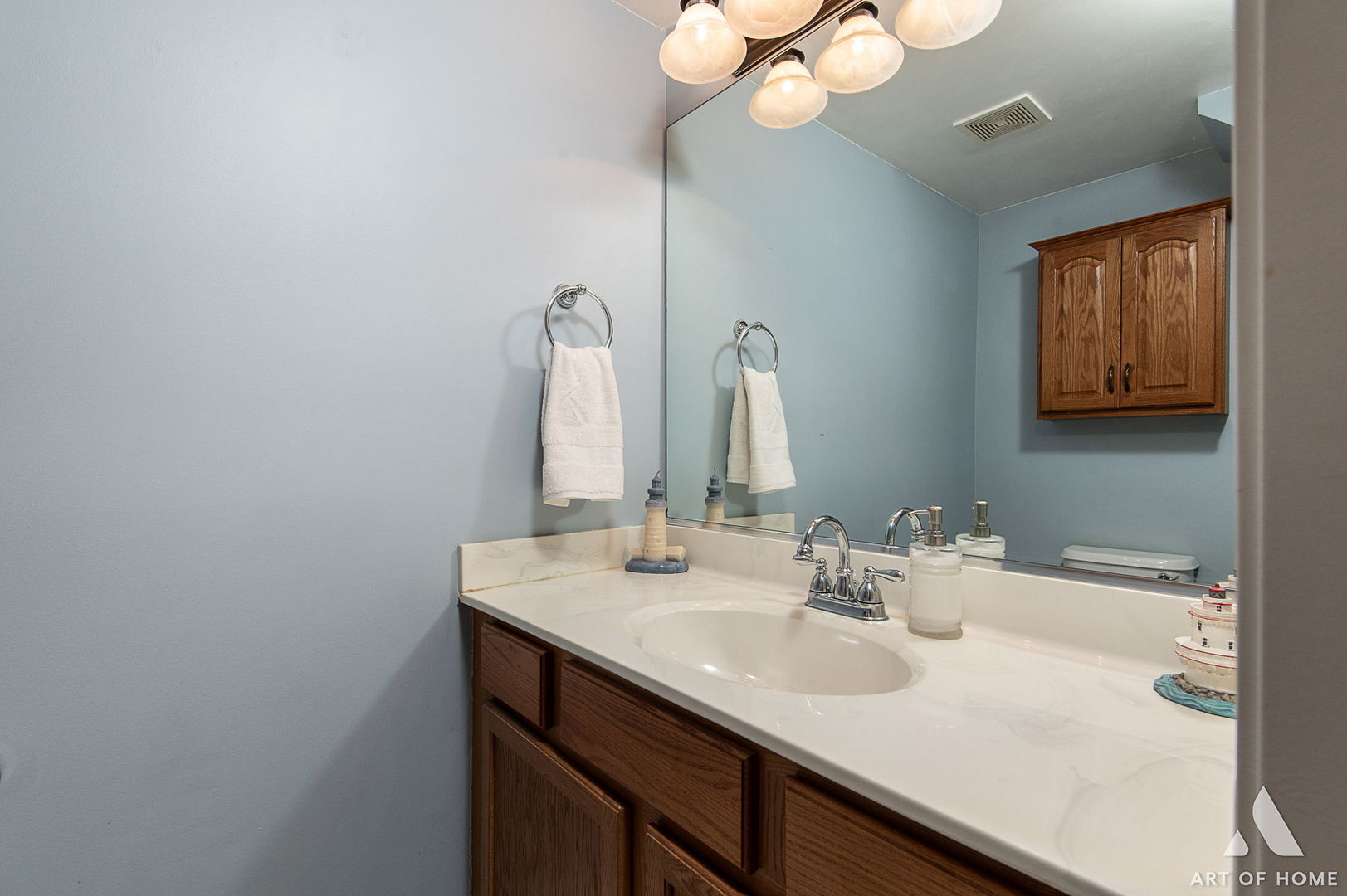 169 Braxton Lane Aurora, IL 60504 - Photo 22 of 26 a bathroom with a sink and a mirror