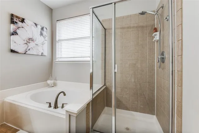 a bathroom with a sink and a shower