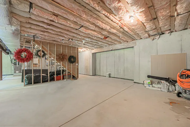 a view of a room with storage