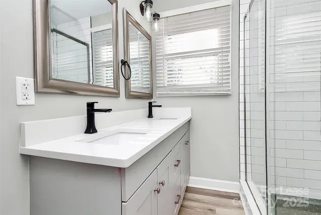 a bathroom with a sink and a vanity