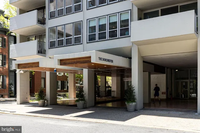 a view of a building entrance