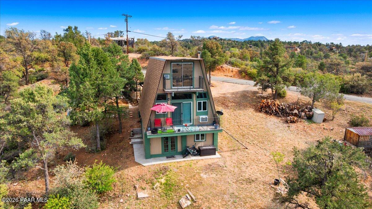 7310 West Hootenanny Road Prescott, AZ 86305 - Photo 3 of 28 Back view Hootenanny Hideaway