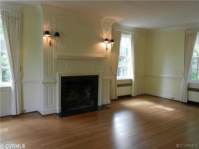 4104 Exeter Road Richmond, VA 23221 - Photo 5 of 18 Living Room - LR fireplace shows deep fireplace re