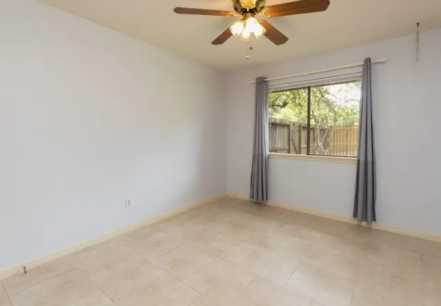 an empty room with a window