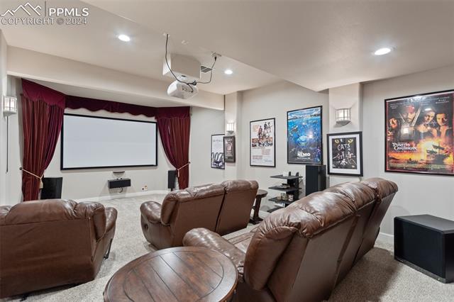 8 Pine Road Colorado Springs, CO 80906 - Photo 9 of 19 View of carpeted cinema