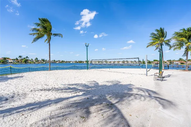 a view of a swimming pool and a yard