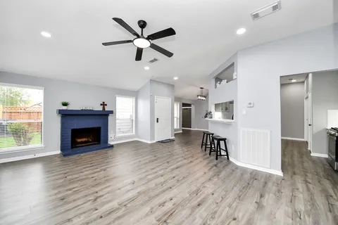 a view of livingroom with furniture and wooden floor
