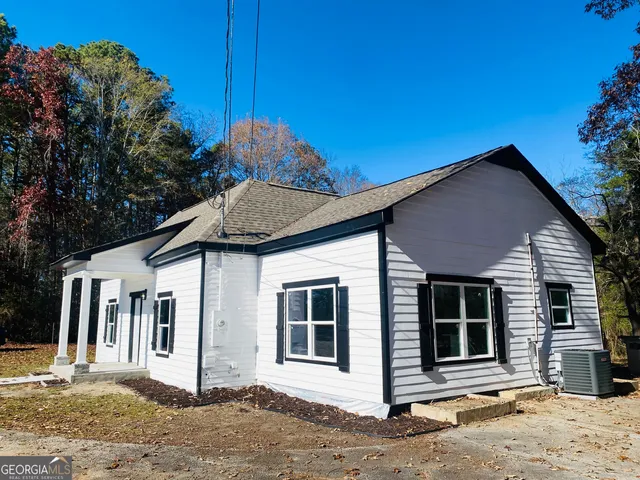 a front view of a house