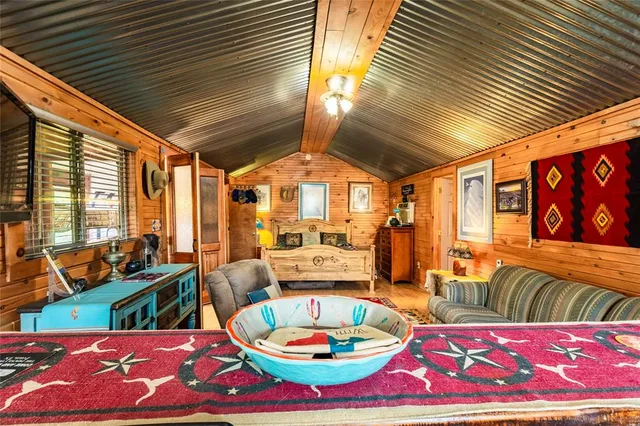 a room with furniture