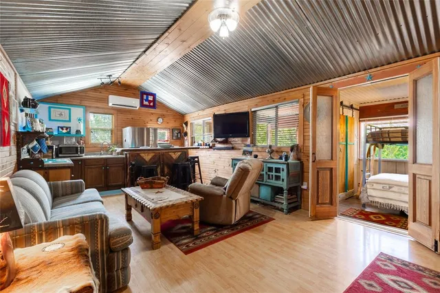 a outdoor space with lots of furniture