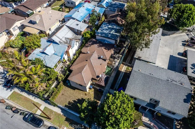 an aerial view of a city