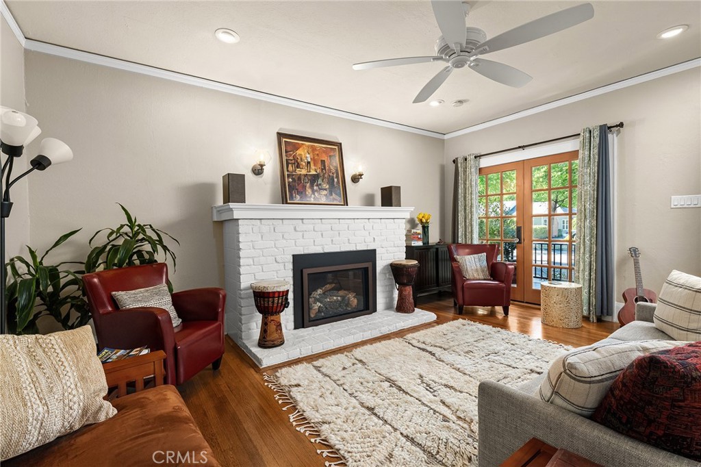 587 East 3rd Street Chico, CA 95928 - Photo 15 of 73 a living room with furniture and a fireplace