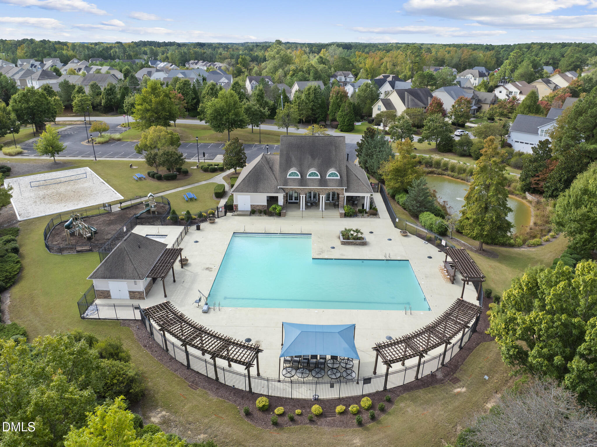 424 Powers Ferry Road Cary, NC 27519 - Photo 74 of 88 an aerial view of a house with a big yard