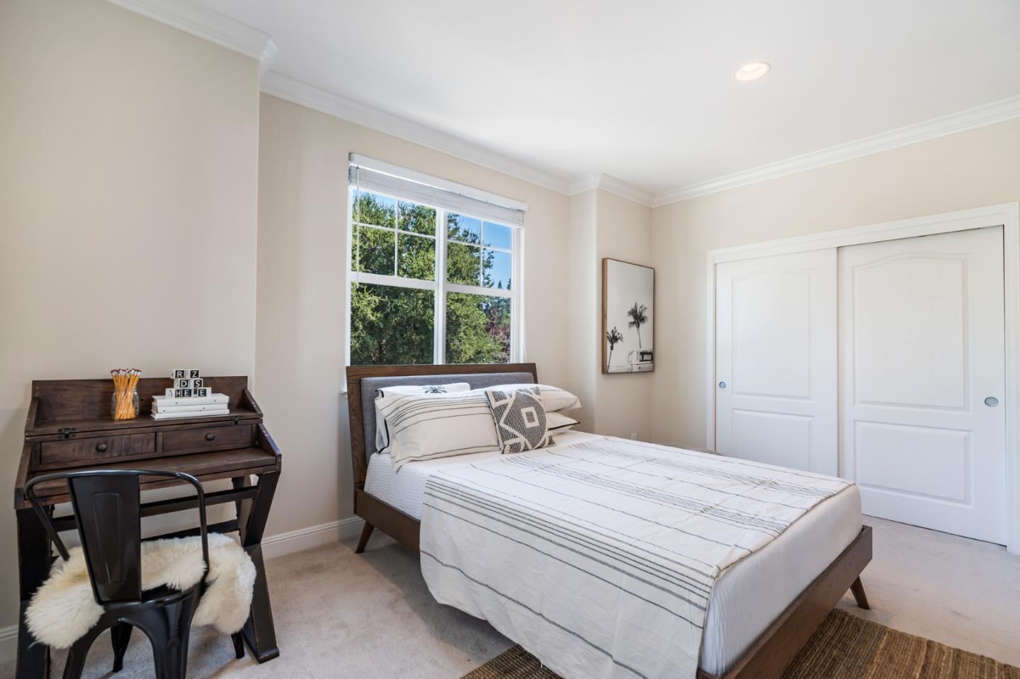 650 Willowgate Street Mountain View, CA 94043 - Photo 24 of 33 a bedroom with a bed and a table
