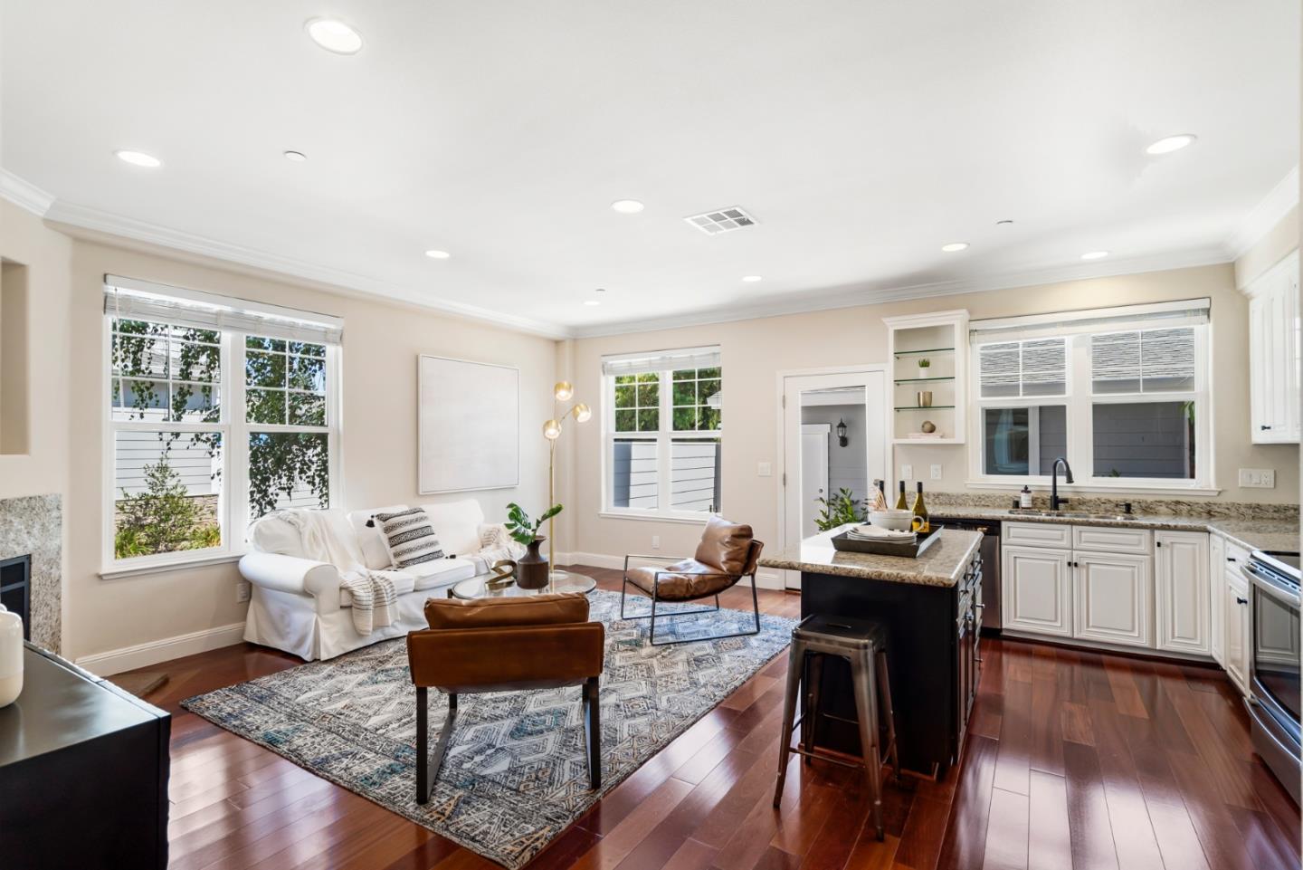 650 Willowgate Street Mountain View, CA 94043 - Photo 9 of 33 a living room with furniture large window and wooden floor
