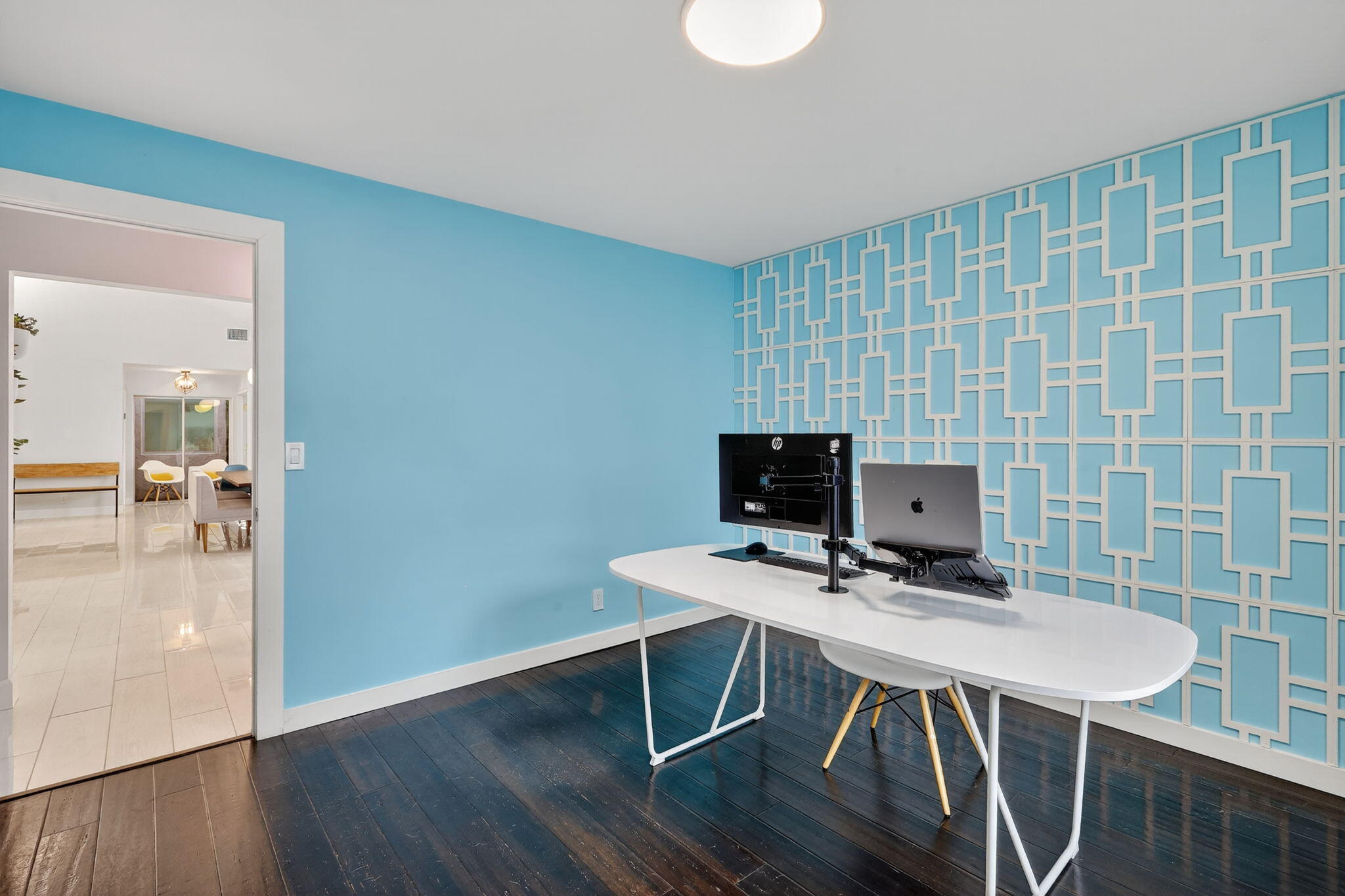 4275 Fox Trace Road Boynton Beach, FL 33436 - Photo 38 of 69 a workspace with furniture and wooden floor