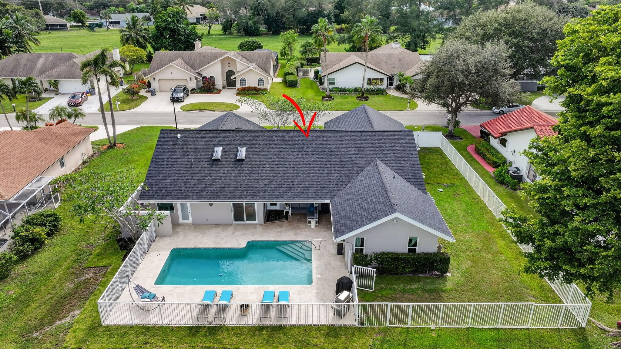 4275 Fox Trace Road Boynton Beach, FL 33436 - Photo 56 of 69 an aerial view of a house