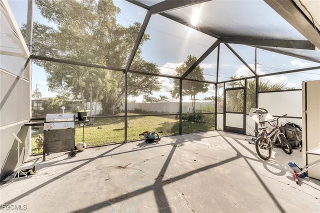 a view of yard with swimming pool