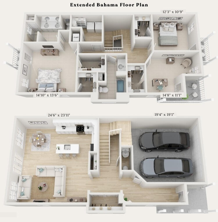 120 Water Pointe Place, Unit 1 Jupiter, FL 33477 - Photo 43 of 43 Extended Bahama Floor Plan