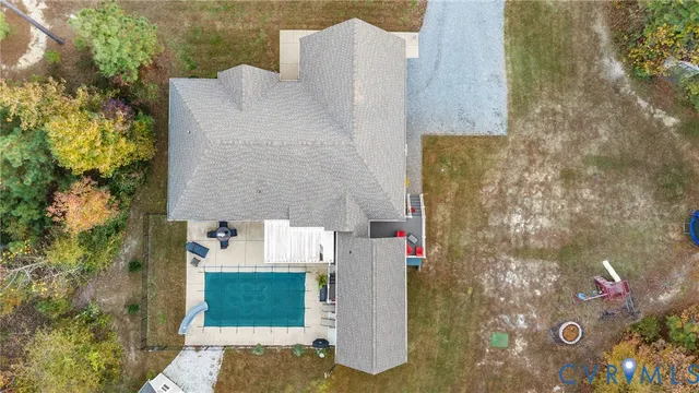 aerial view of a house
