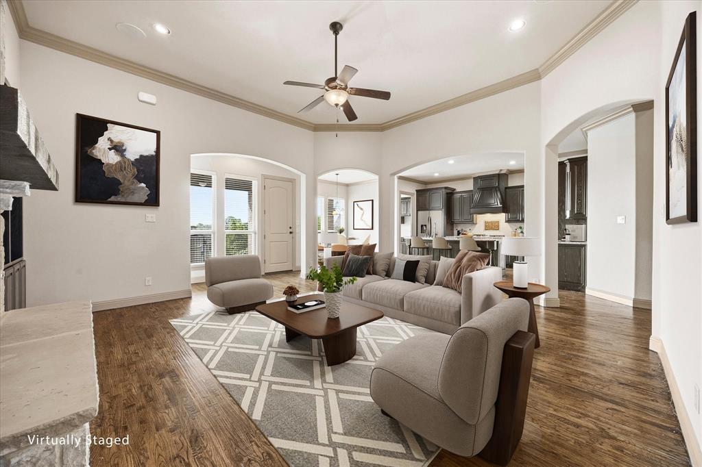 647 Gillon Way Rockwall, TX 75087 - Photo 11 of 40 Family room opens onto kitchen and breakfast area