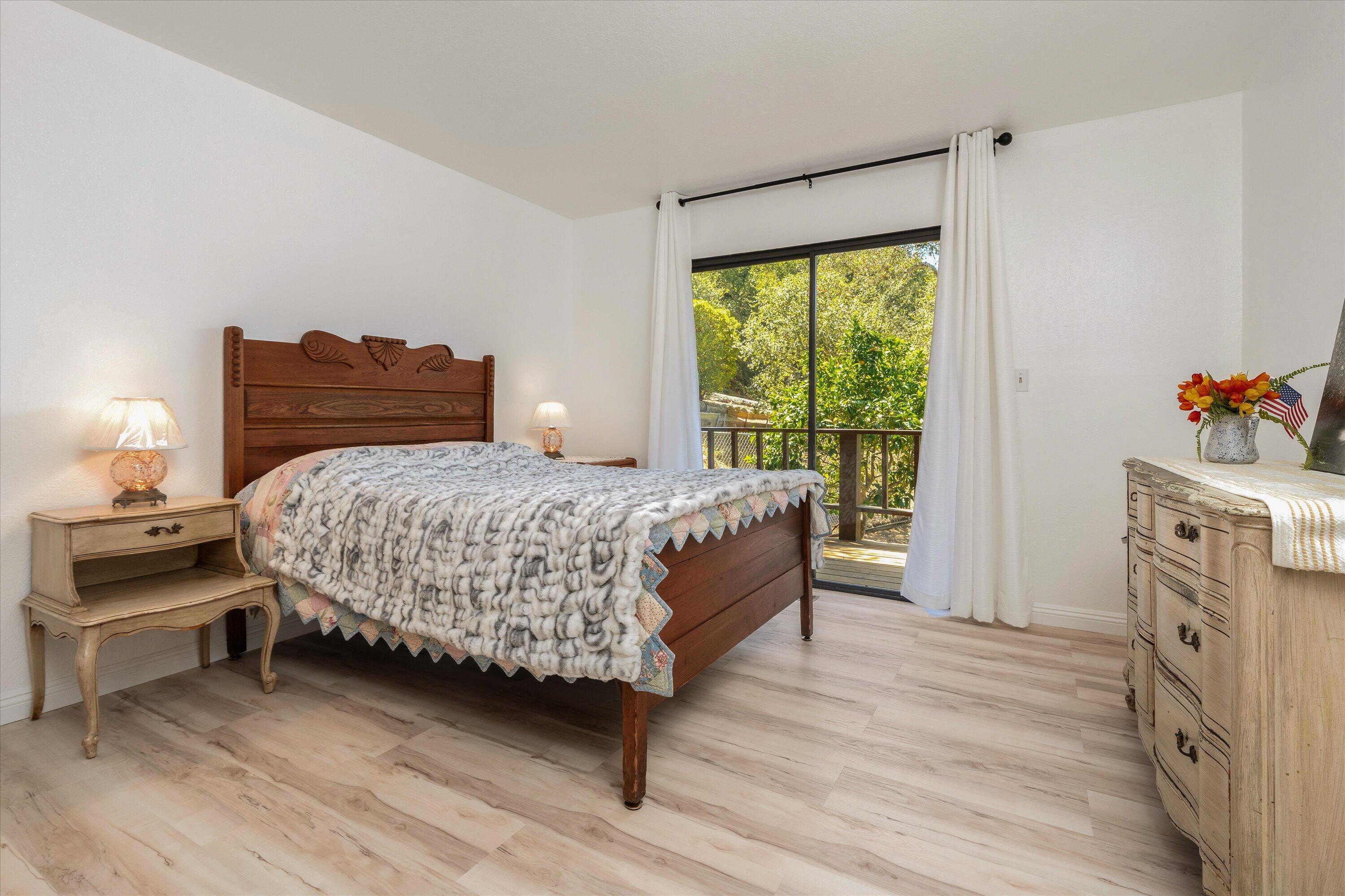 1401 La Cima Road Santa Barbara, CA 93101 - Photo 25 of 56 3rd Bedroom with Private Side Deck