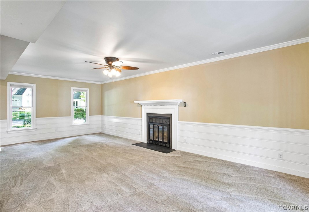 14000 Turtle Hill Road Midlothian, VA 23112 - Photo 7 of 37 a view of an empty room with a fireplace and a window