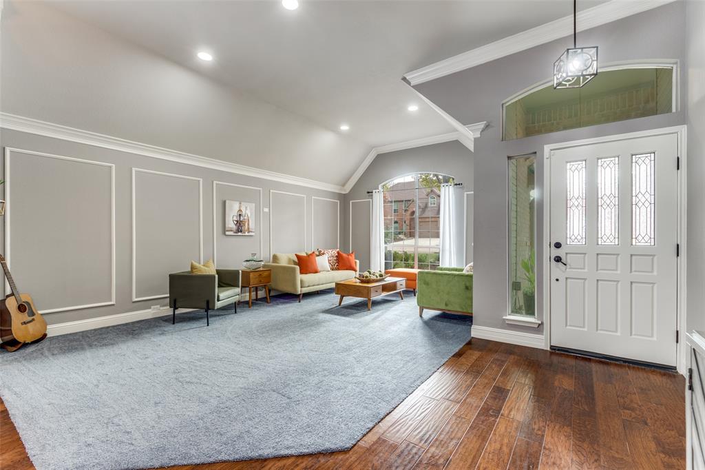 2704 Wind Ridge McKinney, TX 75072 - Photo 5 of 29 a living room with furniture and a wooden floor