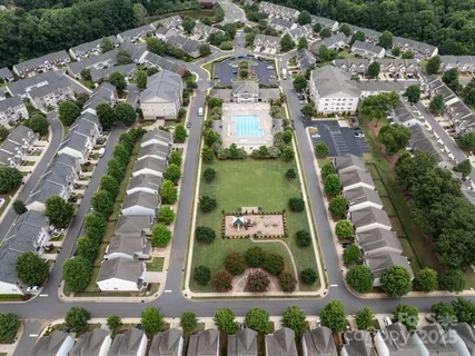 an aerial view of a city