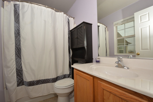 285 South Oak Creek Lane, Unit 285 Romeoville, IL 60446 - Photo 14 of 24 a bathroom with a sink and a mirror