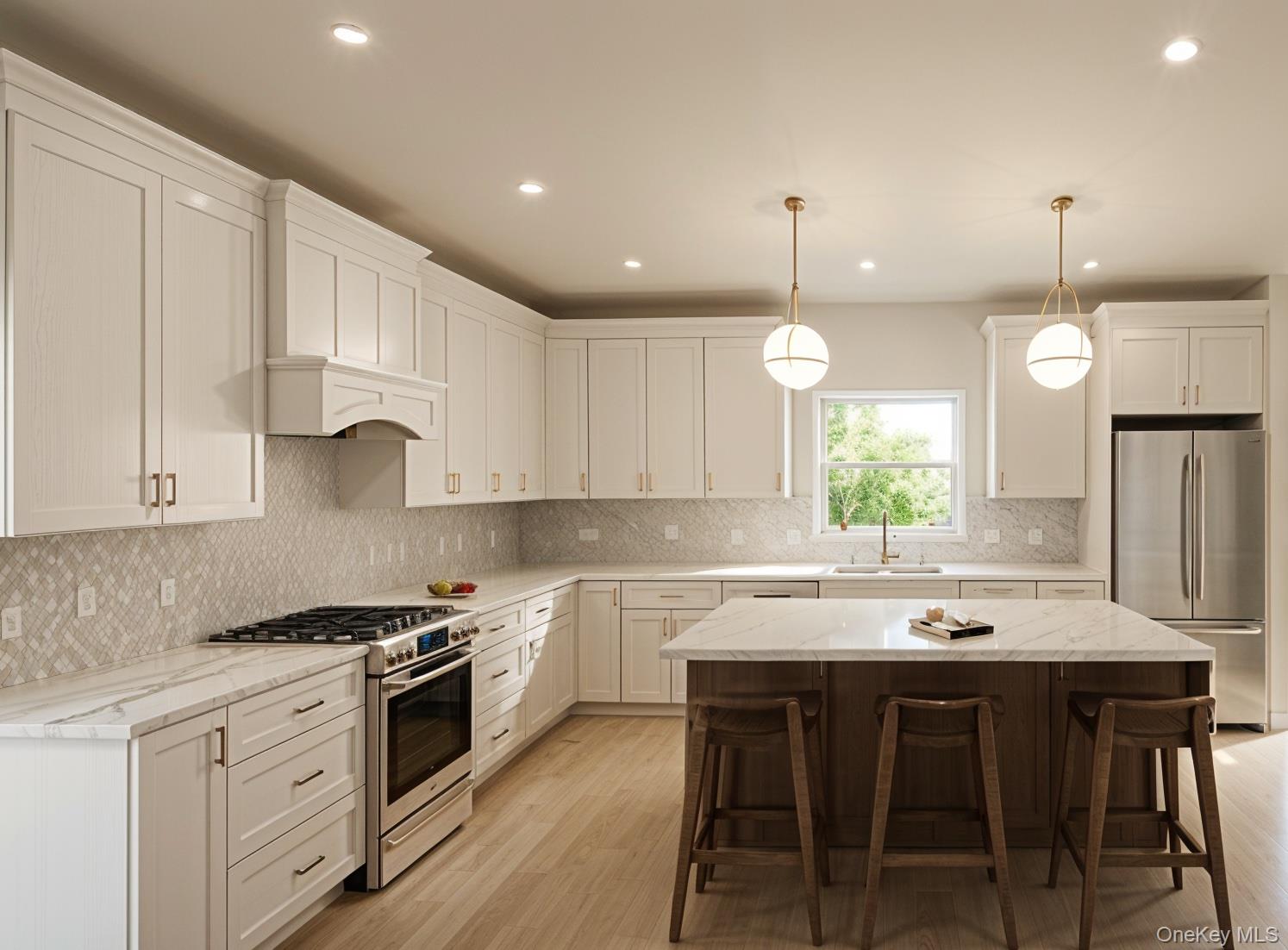 Lot #10 Colonels Path Manorville, NY 11949 - Photo 2 of 3 a kitchen with a sink stove and cabinets