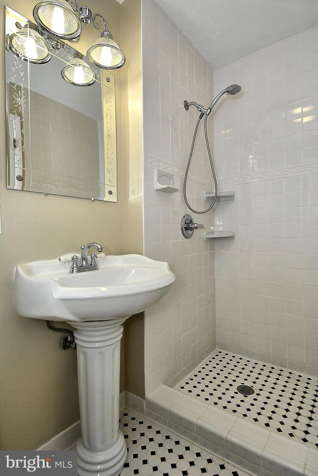 1870 Beulah Road Vienna, VA 22182 - Photo 13 of 30 a bathroom with a sink a mirror and shower