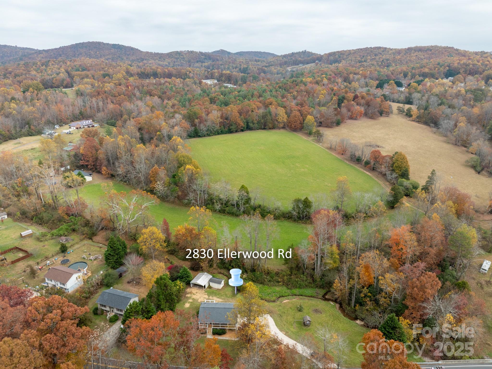 2830 Ellerwood Road Hudson, NC 28638 - Photo 11 of 46 an aerial view of a town with couple of houses