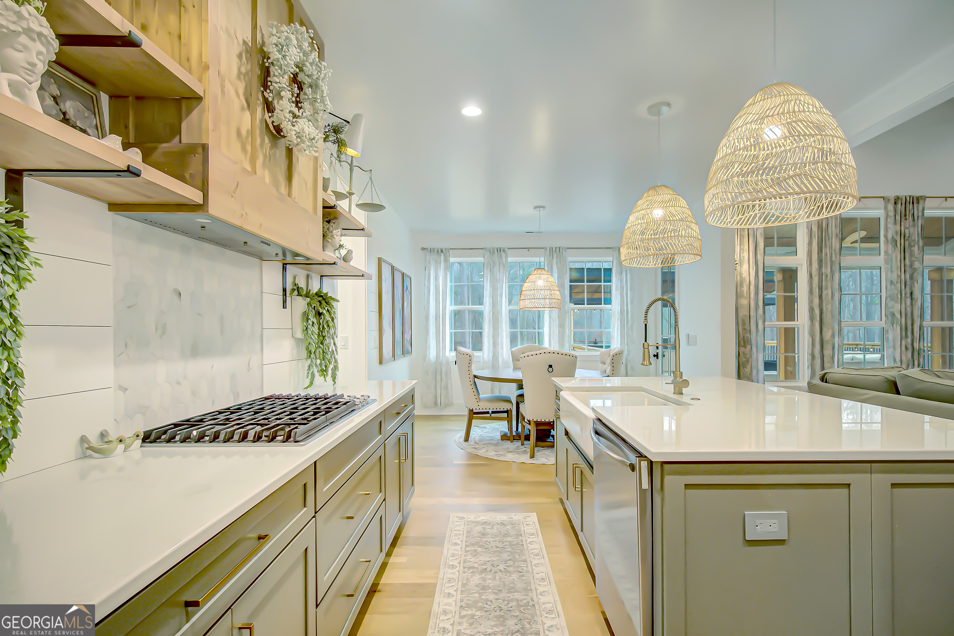 140 South Alexander Creek Road Newnan, GA 30263 - Photo 14 of 67 a kitchen with counter top space and stove