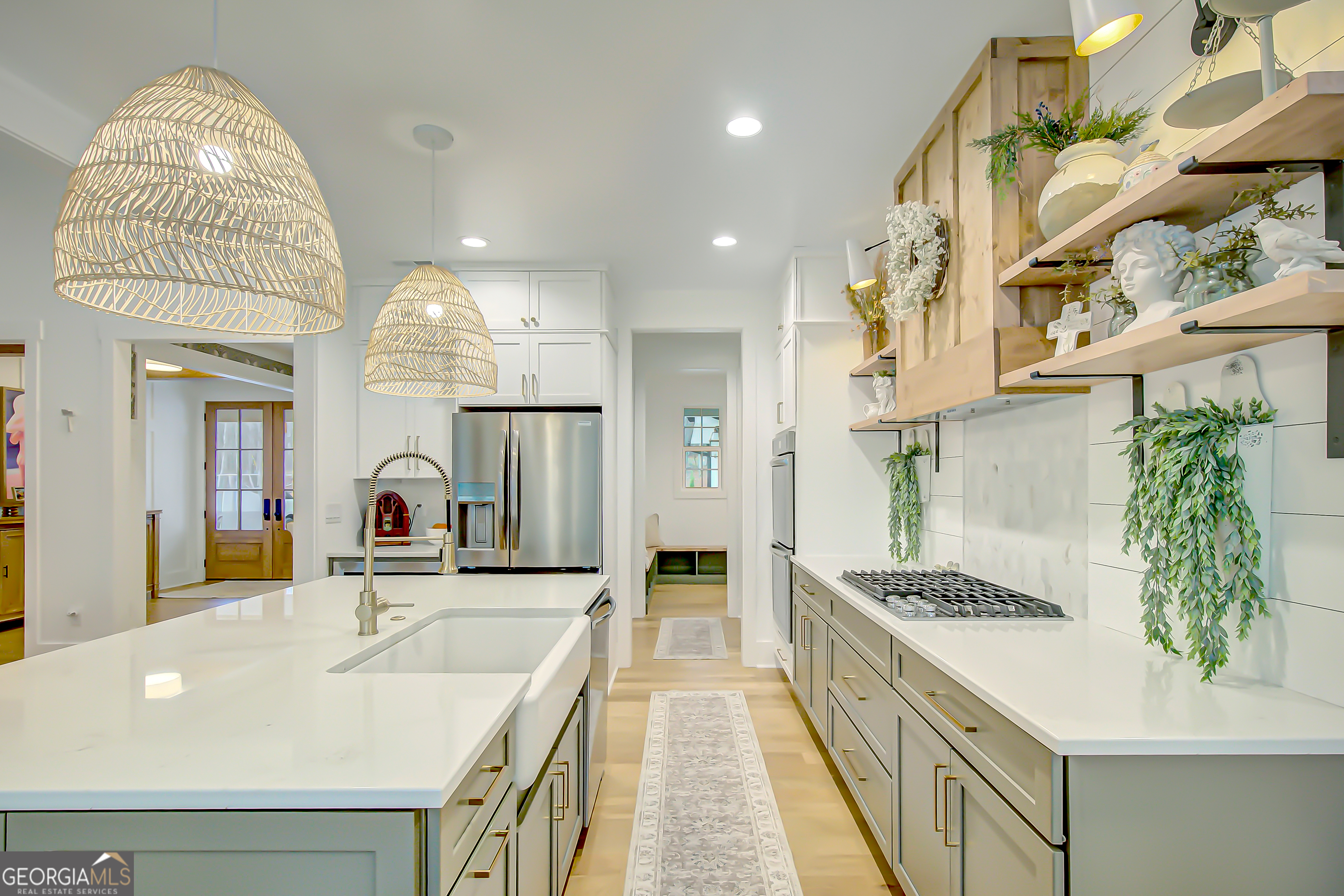140 South Alexander Creek Road Newnan, GA 30263 - Photo 15 of 67 a spacious bathroom with a double vanity sink and a mirror