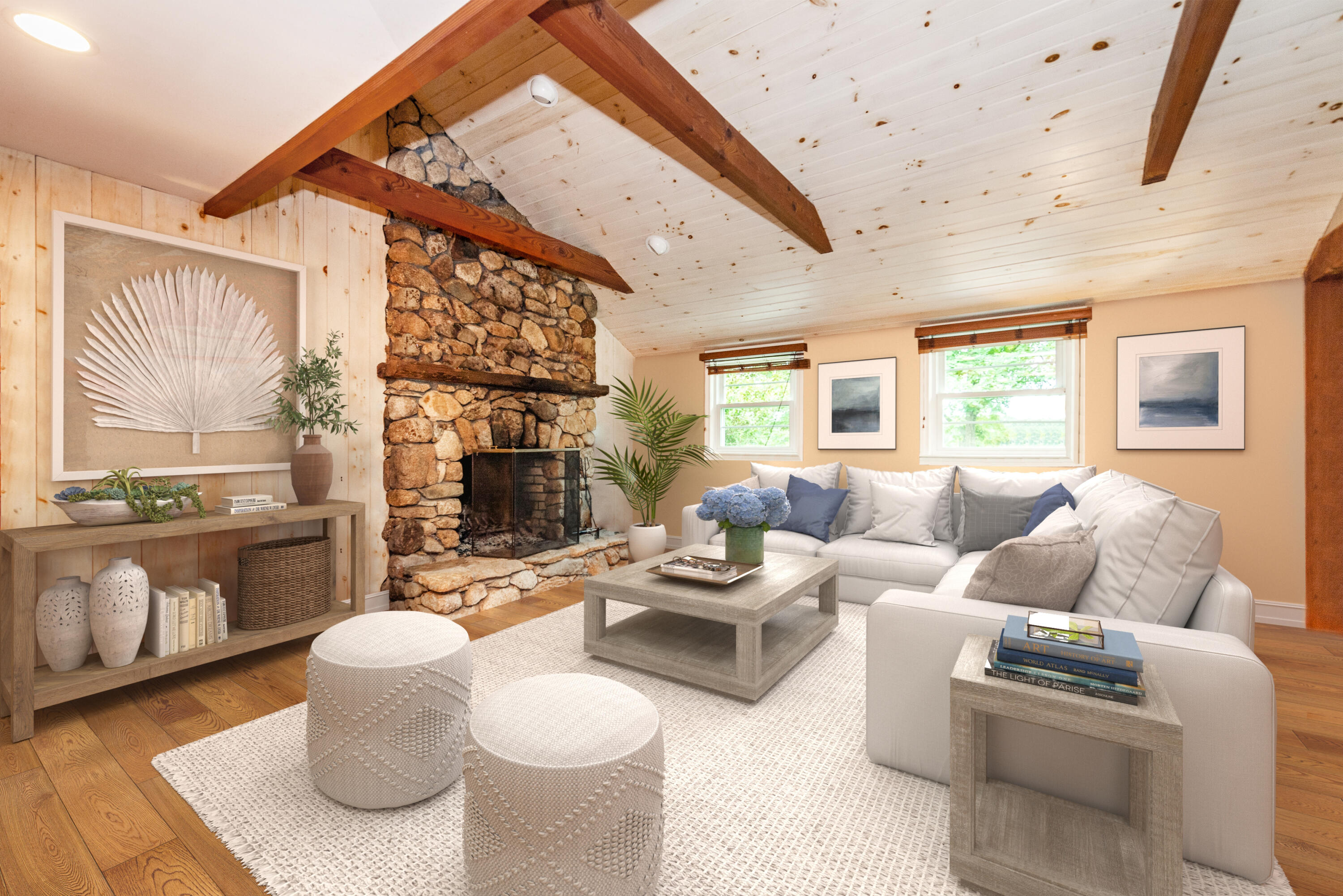 249 West Tisbury Road Edgartown, MA 02539 - Photo 3 of 24 a living room with furniture and a large window