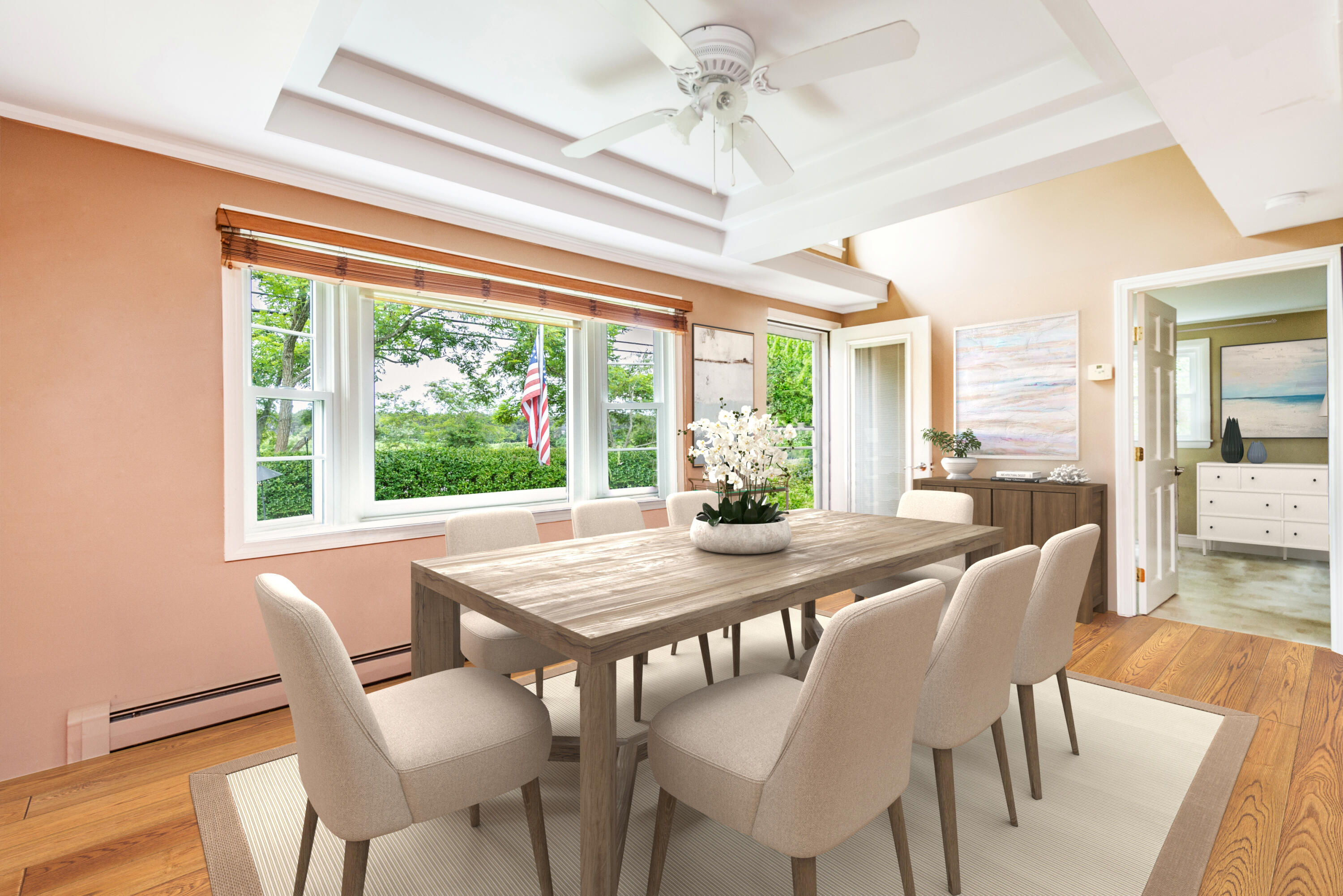 249 West Tisbury Road Edgartown, MA 02539 - Photo 4 of 24 a view of a dining room with furniture window and outside view