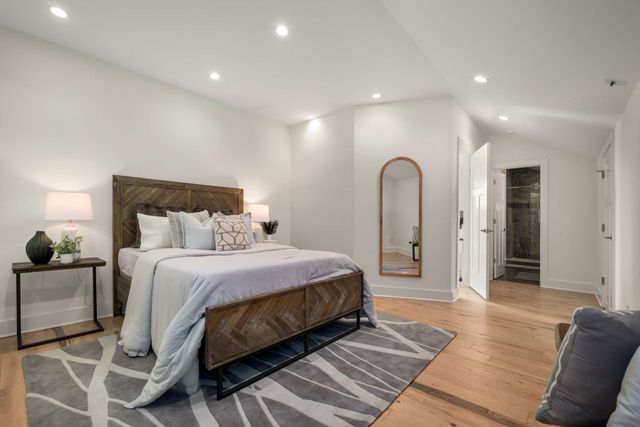 a view of entryway with wooden floor
