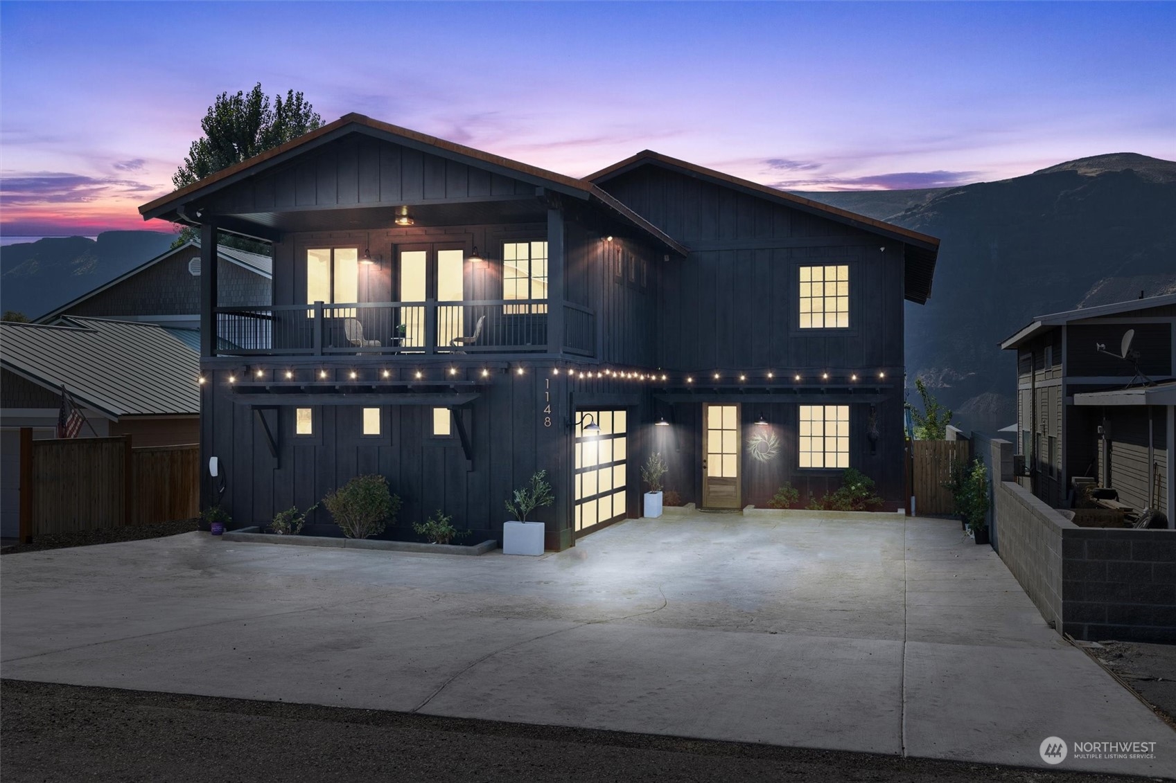 a front view of a house