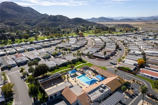 an aerial view of a city with lots of residential buildings