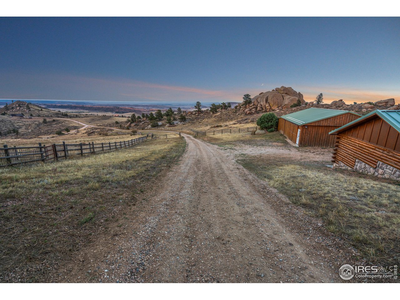 2004 Bonner Springs Ranch Road Laporte, CO 80535 - Photo 26 of 40 Beautiful evening view looking down the drive way from the house!