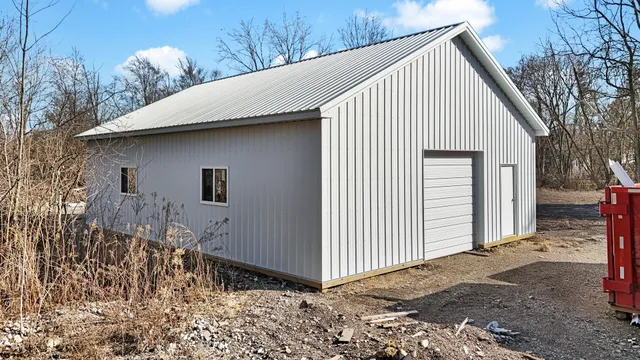 a view of a yard with a trees