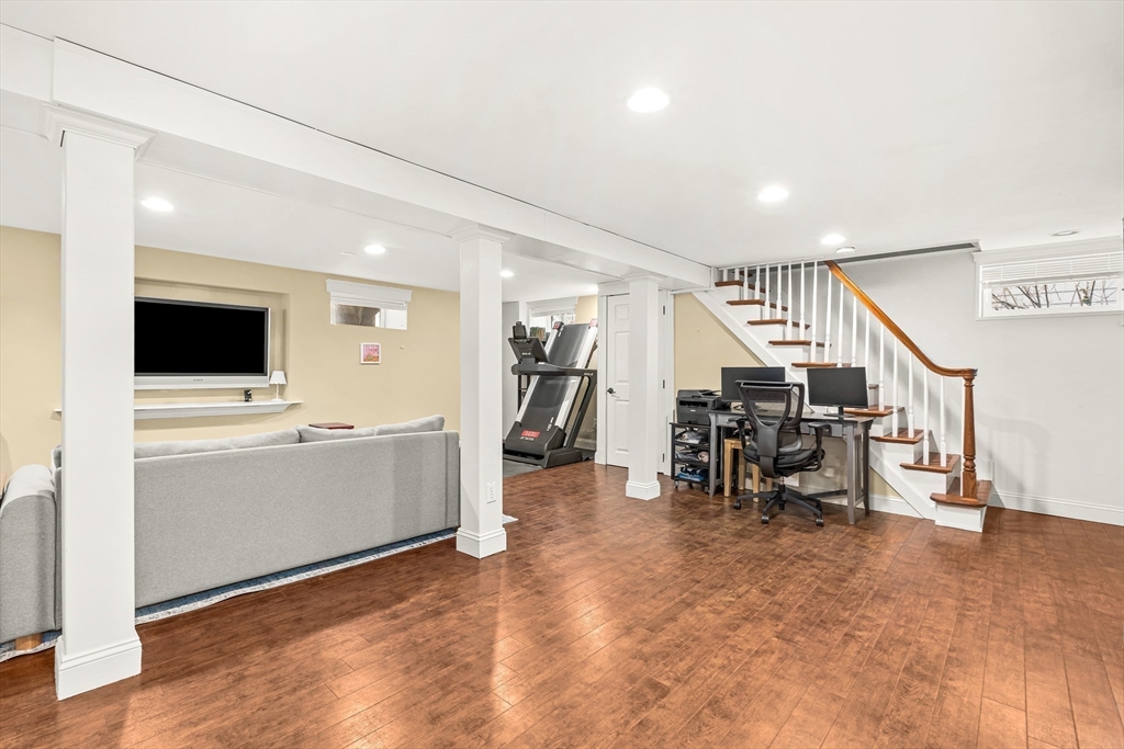 89 Lovell Road Melrose, MA 02176 - Photo 32 of 38 a view of living room with furniture and flat screen tv