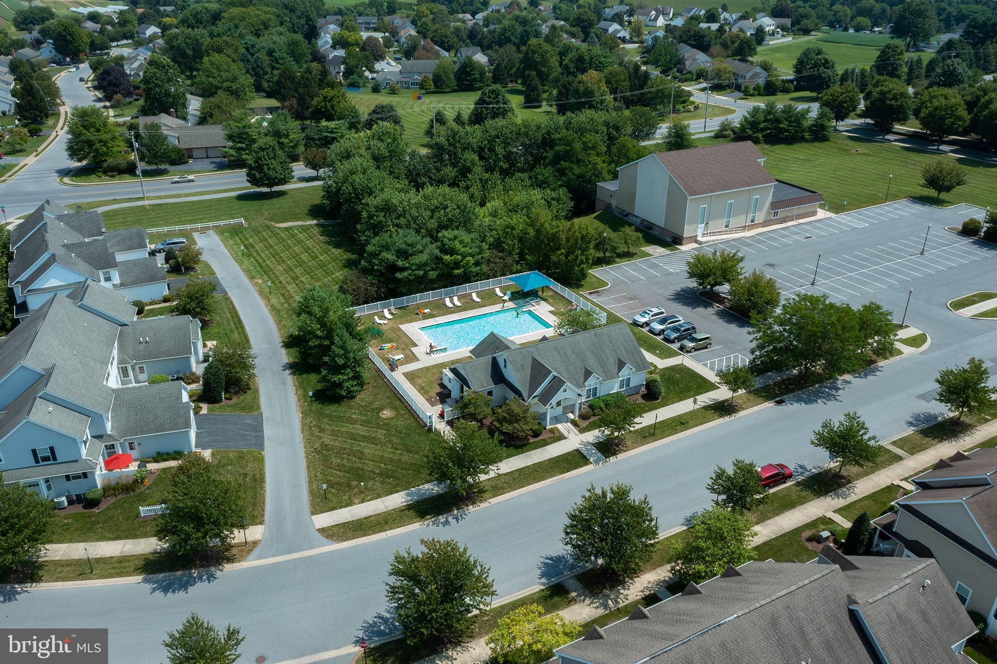 794 Wallingford Road Lititz, PA 17543 - Photo 56 of 67 Ariel view of community pool - home on left