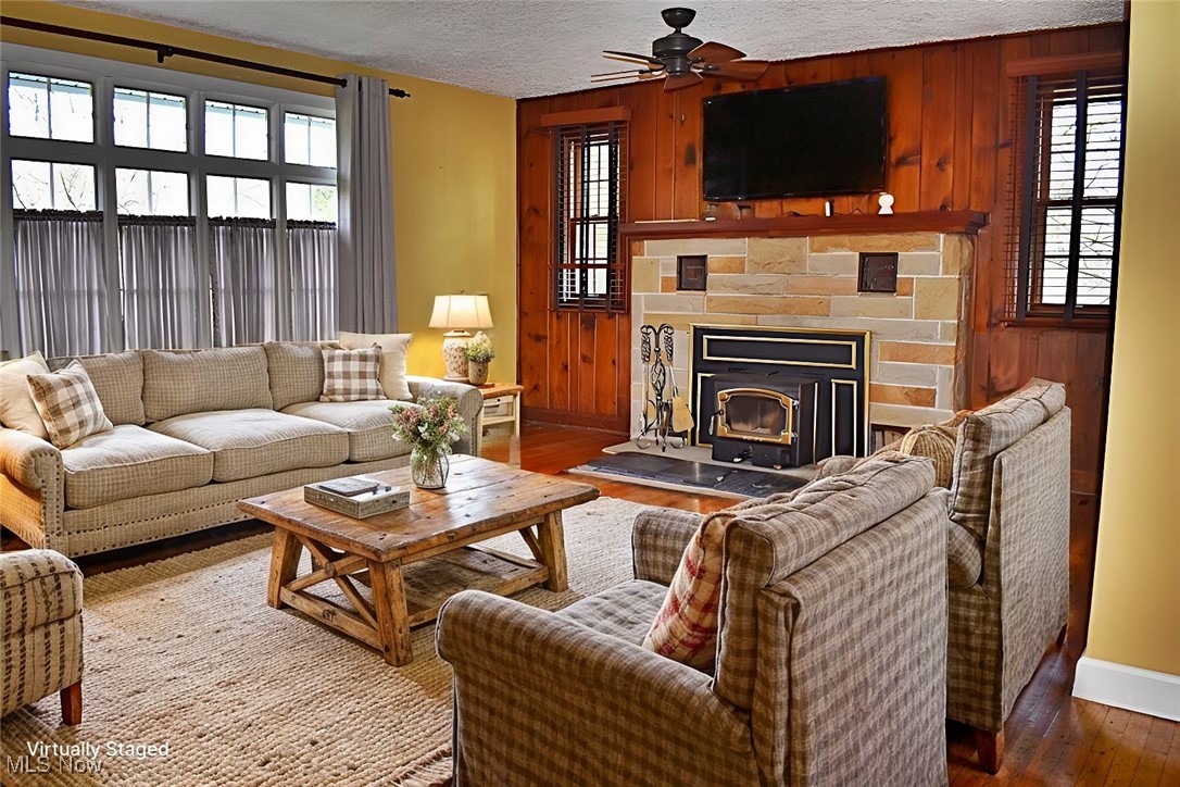 17600 Egbert Road Bedford, OH 44146 - Photo 8 of 49 Living room featuring hardwood floors has been virtually staged...