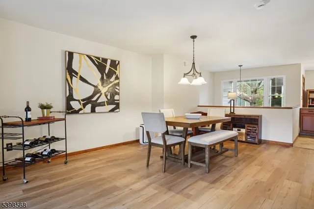 a workspace with wooden floor