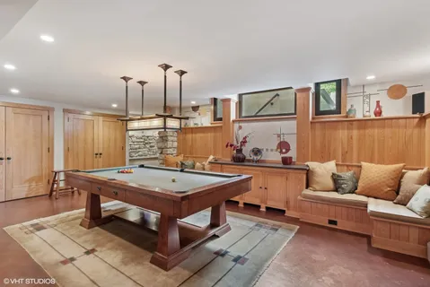 a room with a black white checkered floor