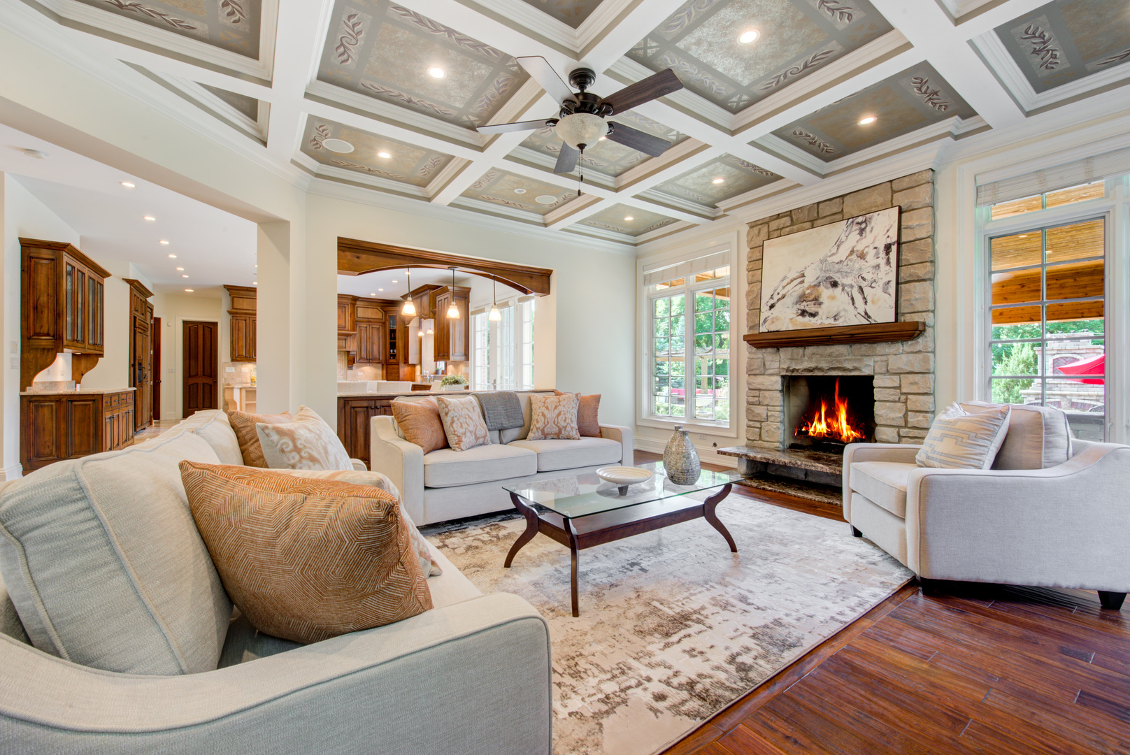 102 Longmeadow Road Winnetka, IL 60093 - Photo 16 of 52 a living room with furniture a fireplace and wooden floor