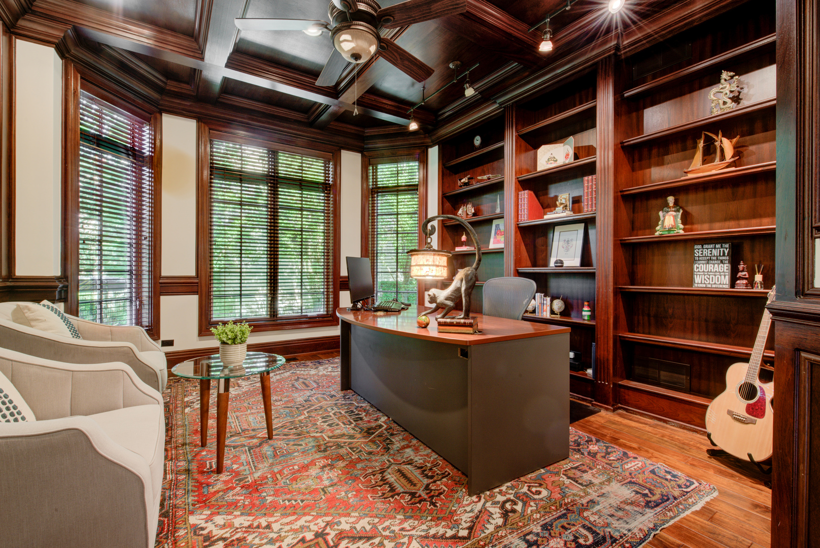 102 Longmeadow Road Winnetka, IL 60093 - Photo 21 of 52 a living room with furniture and a book shelf